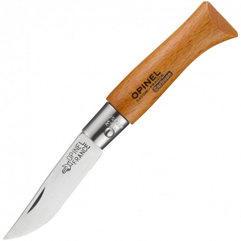 Нож складной Opinel №3 VRN Carbon Tradition, сталь AFNOR XC90 Carbon Steel, рукоять бук, 111030